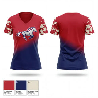 Womens Short Sleeve Vneck Shirt, Plaza Park, Track & Field, Teamtime, Team time, sublimation, custom sports apparel, team uniforms, spirit wear, spiritwear, sports uniforms, custom shirts, team store, custom team store, fundraiser sports, apparel fundraiser