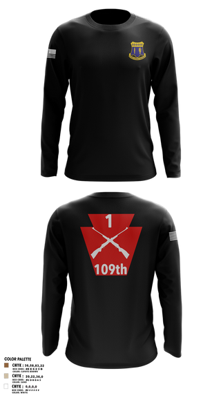 Long Sleeve Performance Shirt, A co 1/109, National Guard, Teamtime, Team time, sublimation, custom sports apparel, team uniforms, spirit wear, spiritwear, sports uniforms, custom shirts, team store, custom team store, fundraiser sports, apparel fundraiser