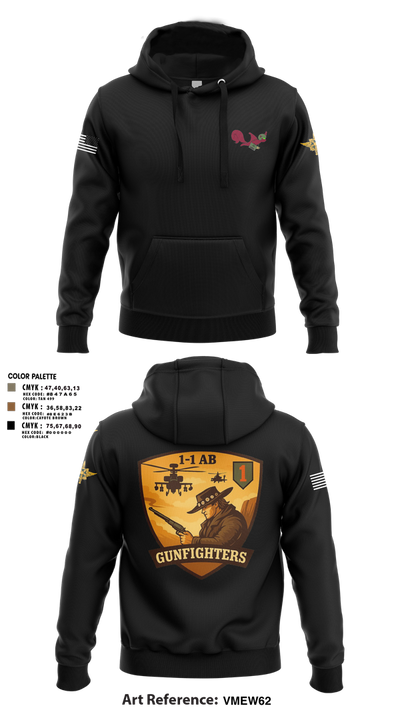 1-1 Attack Battalion, HHC, S2 65636649 Hoodie - 101