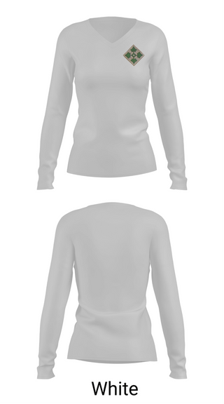 Womens Long Sleeve Vneck Shirt, 4th infantry Division, Army, Teamtime, Team time, sublimation, custom sports apparel, team uniforms, spirit wear, spiritwear, sports uniforms, custom shirts, team store, custom team store, fundraiser sports, apparel fundraiser
