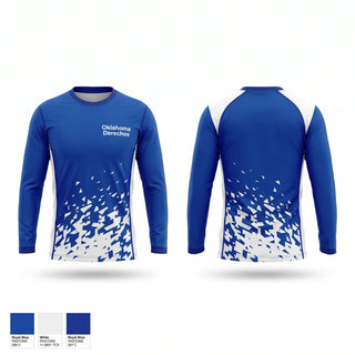 Long Sleeve Performance Shirt, Oklahoma Derechos, Baseball, Teamtime, Team time, sublimation, custom sports apparel, team uniforms, spirit wear, spiritwear, sports uniforms, custom shirts, team store, custom team store, fundraiser sports, apparel fundraiser