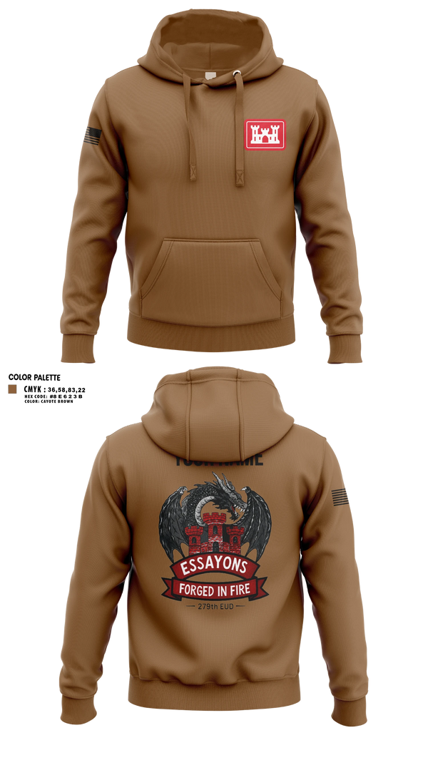 Hoodie, 279 EN DET, Army, Teamtime, Team time, sublimation, custom sports apparel, team uniforms, spirit wear, spiritwear, sports uniforms, custom shirts, team store, custom team store, fundraiser sports, apparel fundraiser