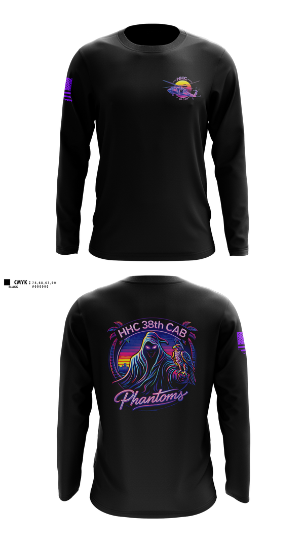 Long Sleeve Performance Shirt, HHC 38 CAB, National Guard, Teamtime, Team time, sublimation, custom sports apparel, team uniforms, spirit wear, spiritwear, sports uniforms, custom shirts, team store, custom team store, fundraiser sports, apparel fundraiser