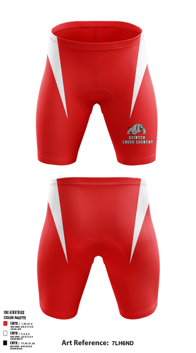 Quinter High School Cross Country 91524533 Men's Compression Shorts - 1