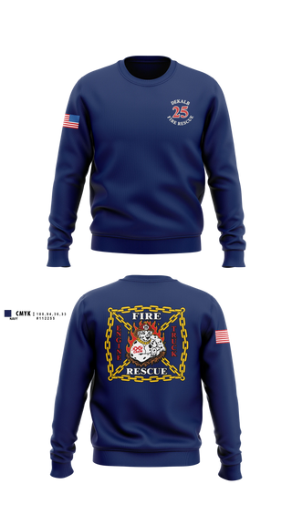 Crew Neck Sweatshirt, Station 25, Fire Department, Teamtime, Team time, sublimation, custom sports apparel, team uniforms, spirit wear, spiritwear, sports uniforms, custom shirts, team store, custom team store, fundraiser sports, apparel fundraiser