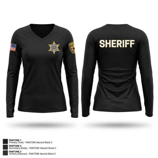 Womens Long Sleeve Vneck Shirt, Transportation, Police, Teamtime, Team time, sublimation, custom sports apparel, team uniforms, spirit wear, spiritwear, sports uniforms, custom shirts, team store, custom team store, fundraiser sports, apparel fundraiser