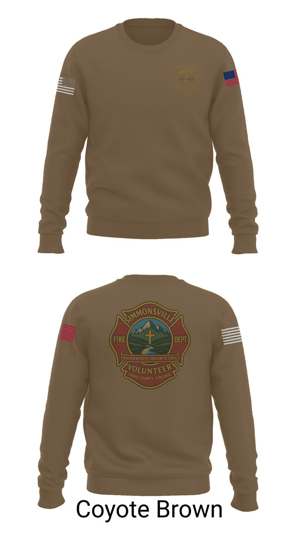 Crew Neck Sweatshirt, Simmonsville VFD, , Teamtime, Team time, sublimation, custom sports apparel, team uniforms, spirit wear, spiritwear, sports uniforms, custom shirts, team store, custom team store, fundraiser sports, apparel fundraiser