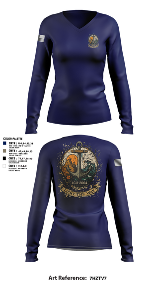 Womens Long Sleeve Vneck Shirt, LCU-2004, Army, Teamtime, Team time, sublimation, custom sports apparel, team uniforms, spirit wear, spiritwear, sports uniforms, custom shirts, team store, custom team store, fundraiser sports, apparel fundraiser