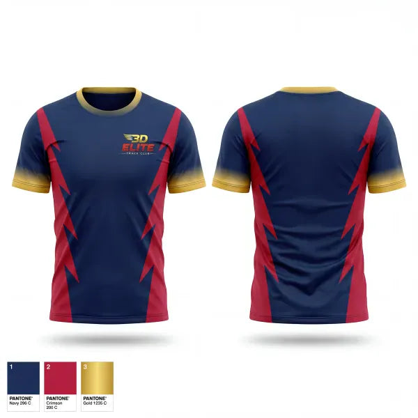 Old School Cotton Feel Shirt, 3D Elite Track Club, Track & Field, Teamtime, Team time, sublimation, custom sports apparel, team uniforms, spirit wear, spiritwear, sports uniforms, custom shirts, team store, custom team store, fundraiser sports, apparel fundraiser