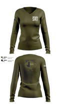 WARD COUNTY SRT 34781725 Women's Long Sleeve V-neck Shirt - 8