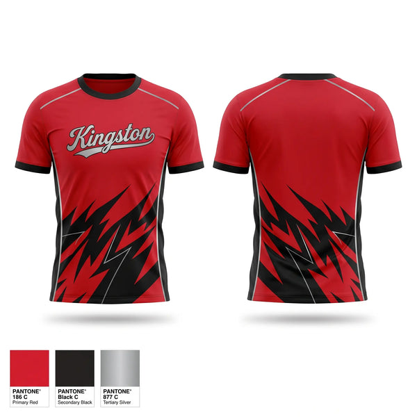 Short Sleeve Performance Shirt, Kingston Redskins, Baseball, Teamtime, Team time, sublimation, custom sports apparel, team uniforms, spirit wear, spiritwear, sports uniforms, custom shirts, team store, custom team store, fundraiser sports, apparel fundraiser