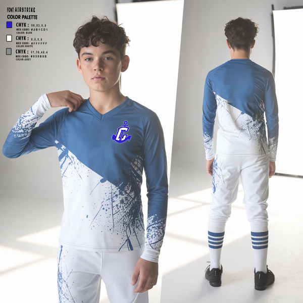 Long Sleeve Performance Shirt, Cumberland Jr. Clippers Football & Cheer, , Teamtime, Team time, sublimation, custom sports apparel, team uniforms, spirit wear, spiritwear, sports uniforms, custom shirts, team store, custom team store, fundraiser sports, apparel fundraiser