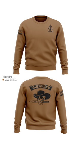 Crew Neck Sweatshirt, 2/C Sicarios, Army, Teamtime, Team time, sublimation, custom sports apparel, team uniforms, spirit wear, spiritwear, sports uniforms, custom shirts, team store, custom team store, fundraiser sports, apparel fundraiser