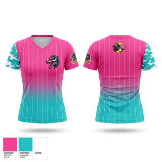 Womens Short Sleeve Vneck Shirt, PyroRaptors, Baseball, Teamtime, Team time, sublimation, custom sports apparel, team uniforms, spirit wear, spiritwear, sports uniforms, custom shirts, team store, custom team store, fundraiser sports, apparel fundraiser