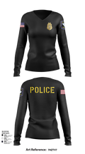 New Ellenton Police Department 612730 Women's Long Sleeve V-neck Shirt - 1