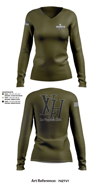 La Vagancia Hats 29971580 Women's Long Sleeve V-neck Shirt - 1