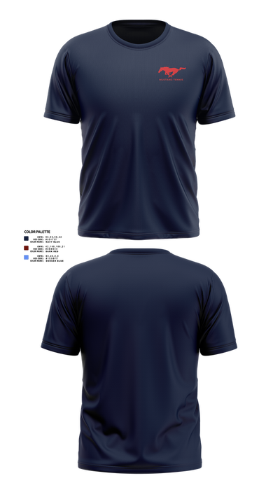 Tulare Western Mustangs 49846342 Short Sleeve Performance Shirt - 1