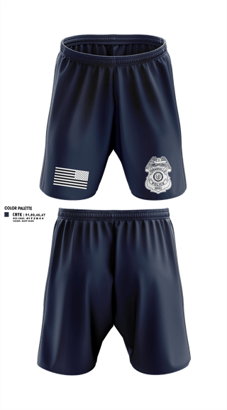 Athletic Shorts With Pockets, Granville Police Department, Police, Teamtime, Team time, sublimation, custom sports apparel, team uniforms, spirit wear, spiritwear, sports uniforms, custom shirts, team store, custom team store, fundraiser sports, apparel fundraiser