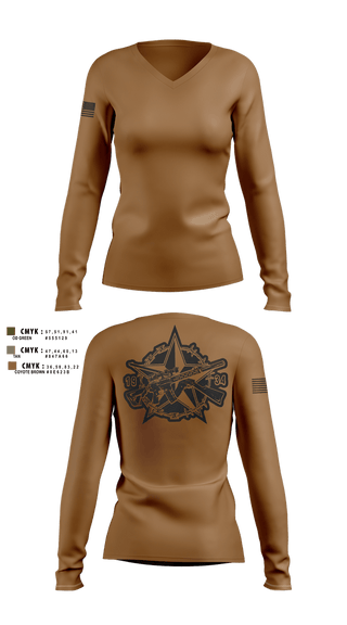 Womens Long Sleeve Vneck Shirt, SOD Covert, Police, Teamtime, Team time, sublimation, custom sports apparel, team uniforms, spirit wear, spiritwear, sports uniforms, custom shirts, team store, custom team store, fundraiser sports, apparel fundraiser