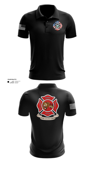 Short Sleeve Performance Polo, Company 52, Fire Department, Teamtime, Team time, sublimation, custom sports apparel, team uniforms, spirit wear, spiritwear, sports uniforms, custom shirts, team store, custom team store, fundraiser sports, apparel fundraiser
