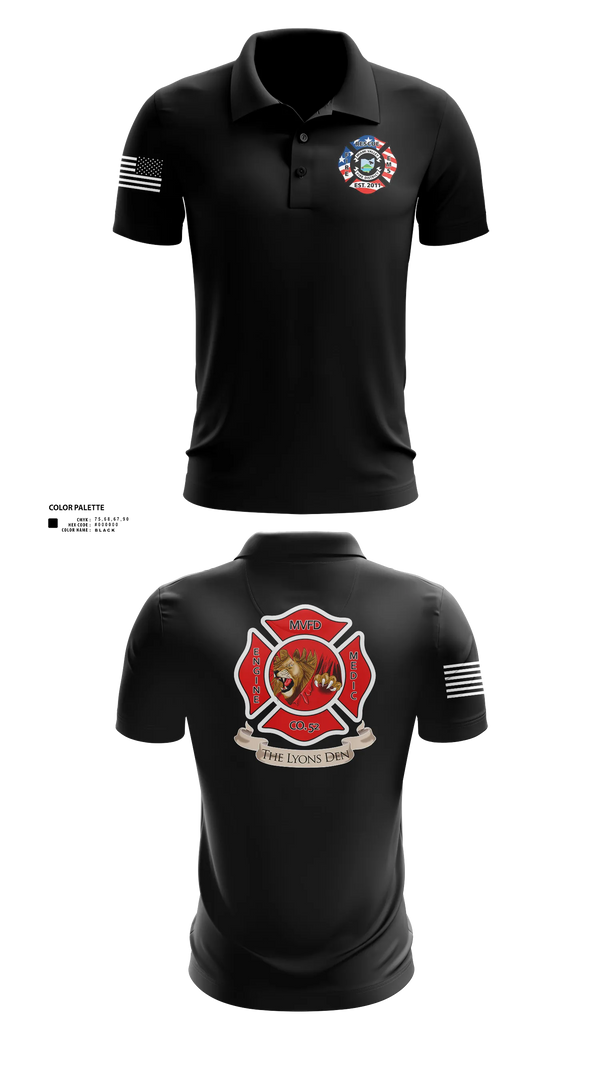 Short Sleeve Performance Polo, Company 52, Fire Department, Teamtime, Team time, sublimation, custom sports apparel, team uniforms, spirit wear, spiritwear, sports uniforms, custom shirts, team store, custom team store, fundraiser sports, apparel fundraiser