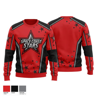 Crew Neck Sweatshirt, Space Coast Stars, Baseball, Teamtime, Team time, sublimation, custom sports apparel, team uniforms, spirit wear, spiritwear, sports uniforms, custom shirts, team store, custom team store, fundraiser sports, apparel fundraiser