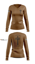 222nd MP Co Women's Long Sleeve V-neck Shirt - 100