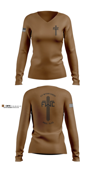 Womens Long Sleeve Vneck Shirt, 222nd MP Co, Army, Teamtime, Team time, sublimation, custom sports apparel, team uniforms, spirit wear, spiritwear, sports uniforms, custom shirts, team store, custom team store, fundraiser sports, apparel fundraiser