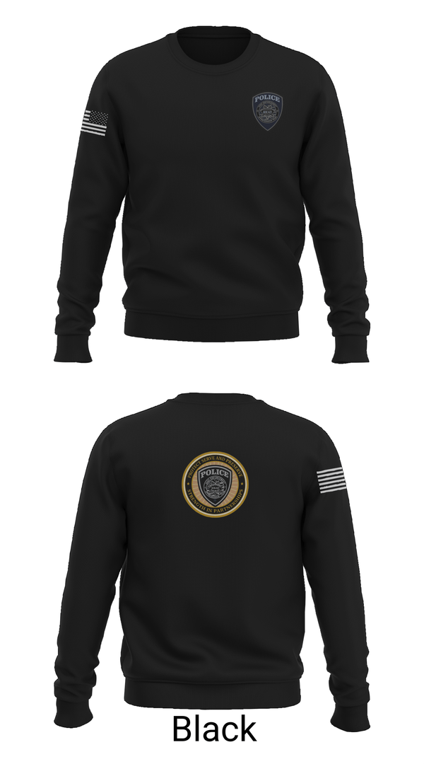 Crew Neck Sweatshirt, EBRPD, Police, Teamtime, Team time, sublimation, custom sports apparel, team uniforms, spirit wear, spiritwear, sports uniforms, custom shirts, team store, custom team store, fundraiser sports, apparel fundraiser