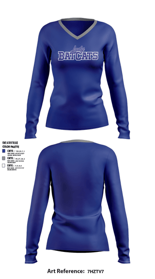 Womens Long Sleeve Vneck Shirt, Lady BatCats, Softball, Teamtime, Team time, sublimation, custom sports apparel, team uniforms, spirit wear, spiritwear, sports uniforms, custom shirts, team store, custom team store, fundraiser sports, apparel fundraiser