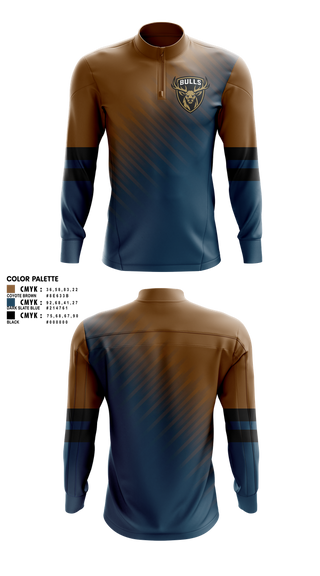 Quarter Zip Jacket, BULLS, Ice Hockey, Teamtime, Team time, sublimation, custom sports apparel, team uniforms, spirit wear, spiritwear, sports uniforms, custom shirts, team store, custom team store, fundraiser sports, apparel fundraiser