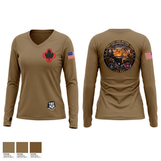 Womens Long Sleeve Vneck Shirt, 143 Regional Support Group, Army, Teamtime, Team time, sublimation, custom sports apparel, team uniforms, spirit wear, spiritwear, sports uniforms, custom shirts, team store, custom team store, fundraiser sports, apparel fundraiser