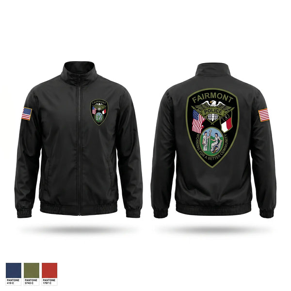 Windbreaker, Fairmont Police Department, Police, Teamtime, Team time, sublimation, custom sports apparel, team uniforms, spirit wear, spiritwear, sports uniforms, custom shirts, team store, custom team store, fundraiser sports, apparel fundraiser