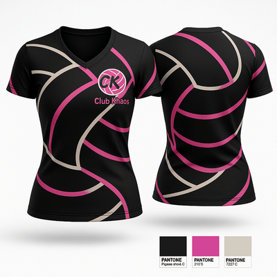 Club Khaos 55785430 Women's Short Sleeve V-neck Shirt - 1