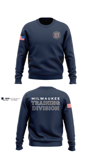 Crew Neck Sweatshirt, Milwaukee Fire Department Training Division, Fire Department, Teamtime, Team time, sublimation, custom sports apparel, team uniforms, spirit wear, spiritwear, sports uniforms, custom shirts, team store, custom team store, fundraiser sports, apparel fundraiser