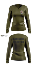 Larimer County Sheriff K9 Women's Long Sleeve V-neck Shirt - 3