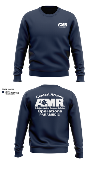 Crew Neck Sweatshirt, AMR  Central Arizona Operations, EMS/EMT, Teamtime, Team time, sublimation, custom sports apparel, team uniforms, spirit wear, spiritwear, sports uniforms, custom shirts, team store, custom team store, fundraiser sports, apparel fundraiser