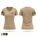 1-32 attack company 1st plt weapons sqd 79108010 Women's Short Sleeve V-neck Shirt - 1