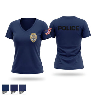 Womens Short Sleeve Vneck Shirt, , Police, Teamtime, Team time, sublimation, custom sports apparel, team uniforms, spirit wear, spiritwear, sports uniforms, custom shirts, team store, custom team store, fundraiser sports, apparel fundraiser