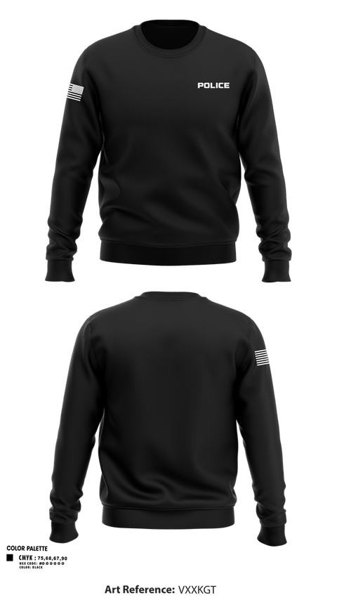 Crew Neck Sweatshirt, POLICE, Police, Teamtime, Team time, sublimation, custom sports apparel, team uniforms, spirit wear, spiritwear, sports uniforms, custom shirts, team store, custom team store, fundraiser sports, apparel fundraiser