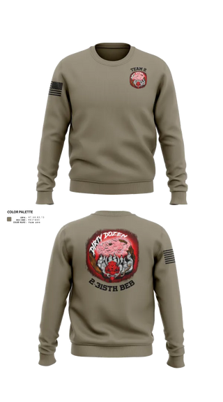 Crew Neck Sweatshirt, Dirty Dozen, , Teamtime, Team time, sublimation, custom sports apparel, team uniforms, spirit wear, spiritwear, sports uniforms, custom shirts, team store, custom team store, fundraiser sports, apparel fundraiser