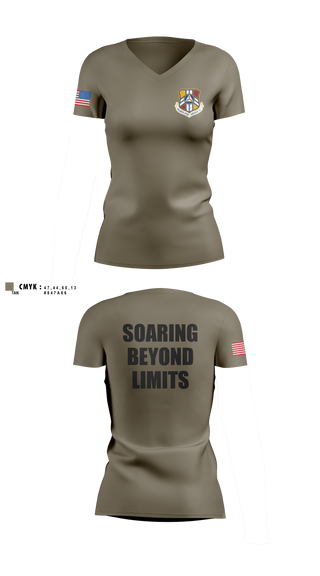Womens Short Sleeve Vneck Shirt, MDWG Group 1, Air Force, Teamtime, Team time, sublimation, custom sports apparel, team uniforms, spirit wear, spiritwear, sports uniforms, custom shirts, team store, custom team store, fundraiser sports, apparel fundraiser