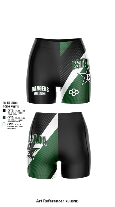 Estacada High School Wrestling Women's Compression Shorts - 3