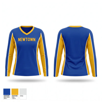Newtown Women's Long Sleeve V-neck Shirt - 1