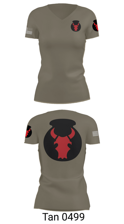 2nd Brigade Combat Team, 34th Infantry Division 70641214 Women's Short Sleeve V-neck Shirt - 65