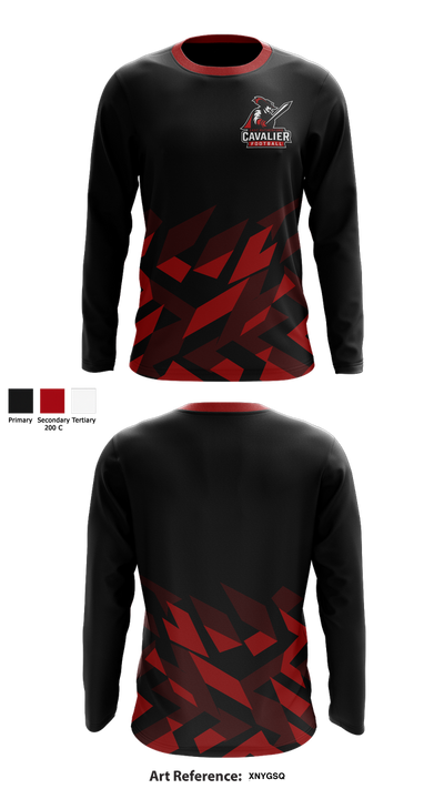 East Rutherford Cavaliers 57002970 Long Sleeve Performance Shirt 1