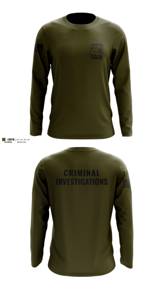Long Sleeve Performance Shirt, Criminal Investigations Unit, Police, Teamtime, Team time, sublimation, custom sports apparel, team uniforms, spirit wear, spiritwear, sports uniforms, custom shirts, team store, custom team store, fundraiser sports, apparel fundraiser