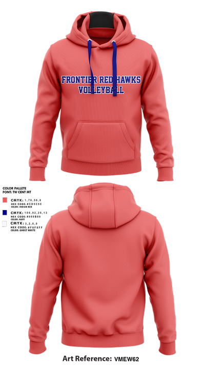 Frontier Red Hawks 40664467 Hoodie - 1