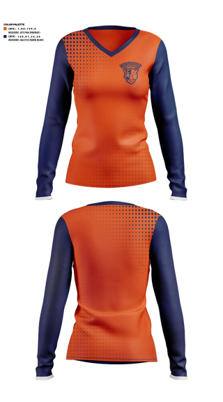 Womens Long Sleeve Vneck Shirt, North Pitt High School Basketball, Men's Basketball, Teamtime, Team time, sublimation, custom sports apparel, team uniforms, spirit wear, spiritwear, sports uniforms, custom shirts, team store, custom team store, fundraiser sports, apparel fundraiser