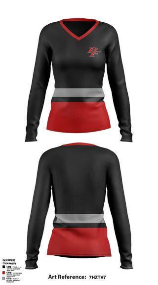 Womens Long Sleeve Vneck Shirt, Big Foot Chiefs, Women's Basketball, Teamtime, Team time, sublimation, custom sports apparel, team uniforms, spirit wear, spiritwear, sports uniforms, custom shirts, team store, custom team store, fundraiser sports, apparel fundraiser